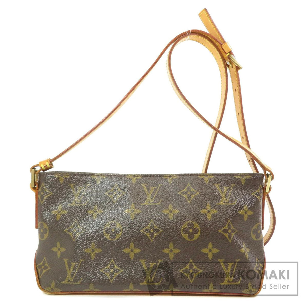Louis Vuitton Trotteur Monogram Canvas Shoulder Bag Brown